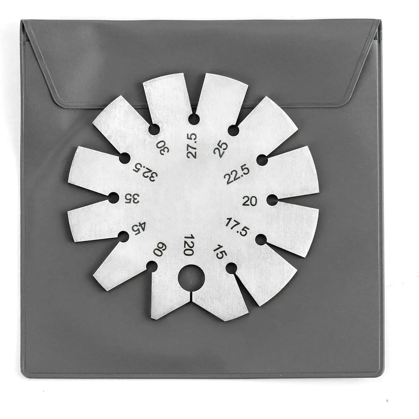 Bevel Gauge, Stainless Steel  Angle Gauge Round Shape  Angle Finder 15-120  for Measuring  Angle
