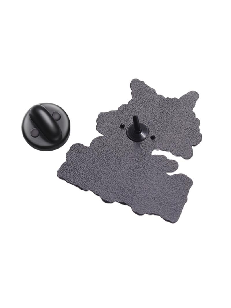 Cute Cartoon Cat Design Brooch, Summer Outfits 2024 Letter Pattern Enamel Pin, Trendy Cloth Accessories for Women & Men, Creative Gift