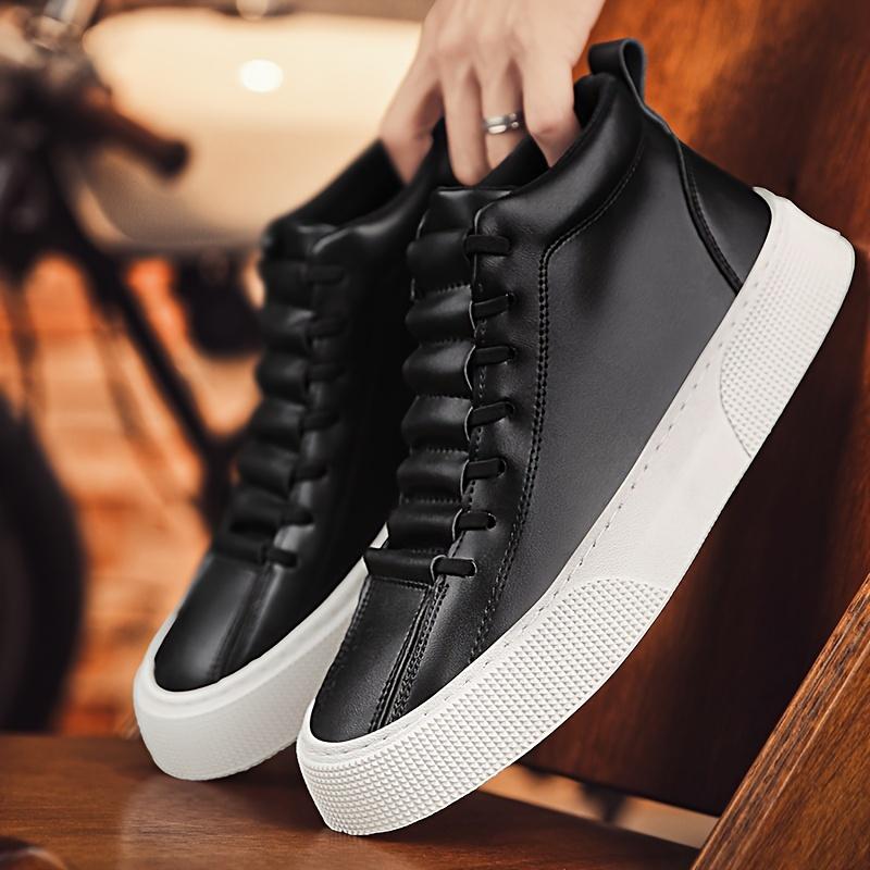 [Durable | Comfortable] Durable Comfortable Men's Ankle Boots |   Non-Slip Lace-Up Soft-Sole Sneakers for Outdoor Daily Wear