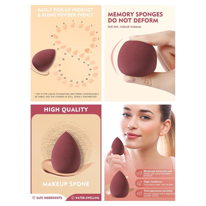 Makeup Tool Set, Makeup Brush Kit, 1 Set Makeup Brushes & Sponge & Finger Powder Puff & Wash Bag & Brush Bowl & Wristbands & Headbands, Professional Makeup Tools for Women