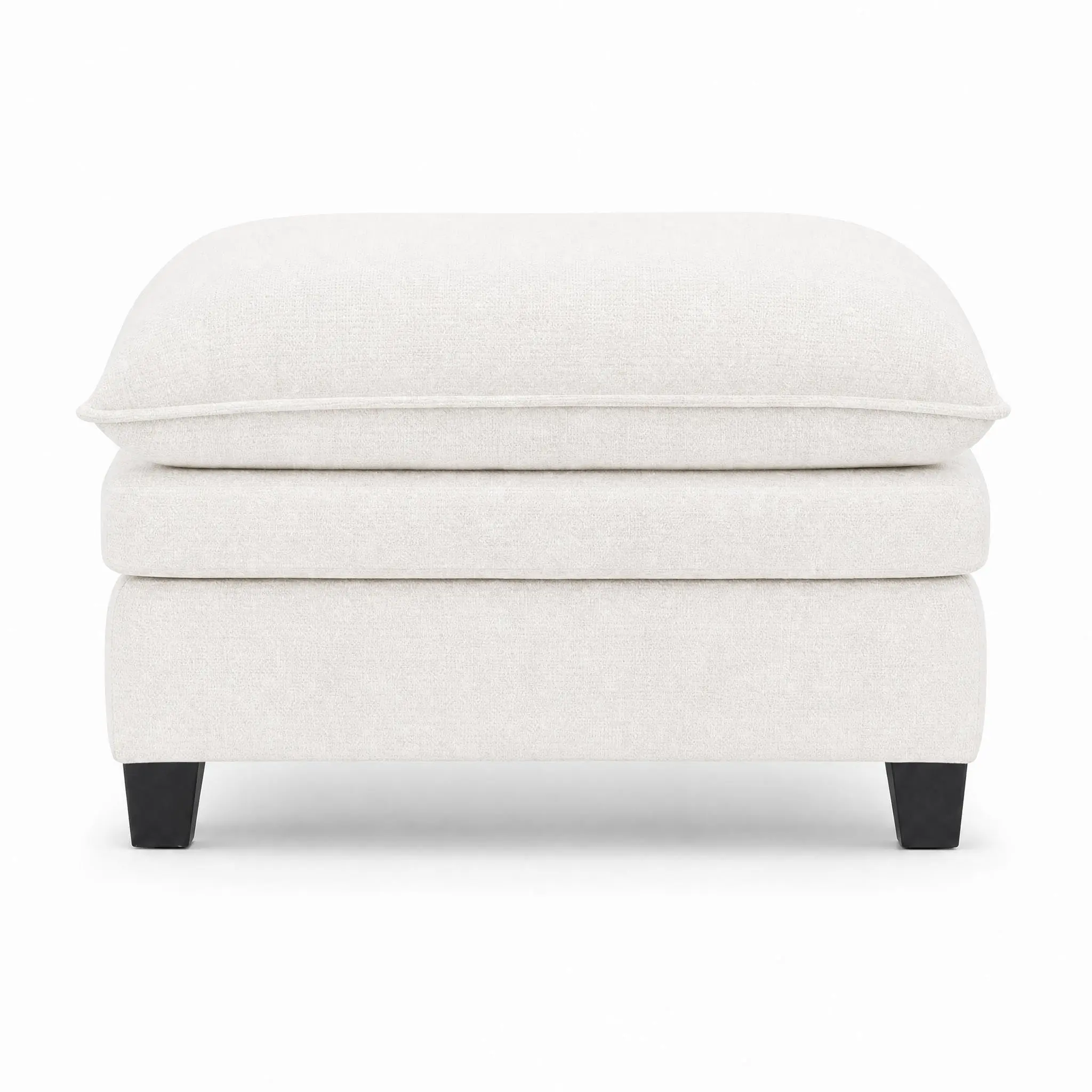 30.7" Chenille Ottoman – Multifunctional Footstool for Living Room, Bedroom, Small Spaces, Ottoman Bench for Extra Seating