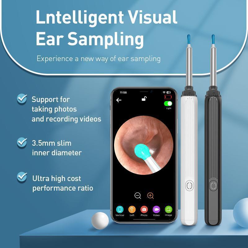 Electric Ear Wax Removal Tool with Camera, Earwax Remover Cleaner with 6 Counts Ear Pick Set & 8 Counts Ear Cleaning Tools, Earwax Removal Kit for Ios & Android, Ear Canal Cleaner