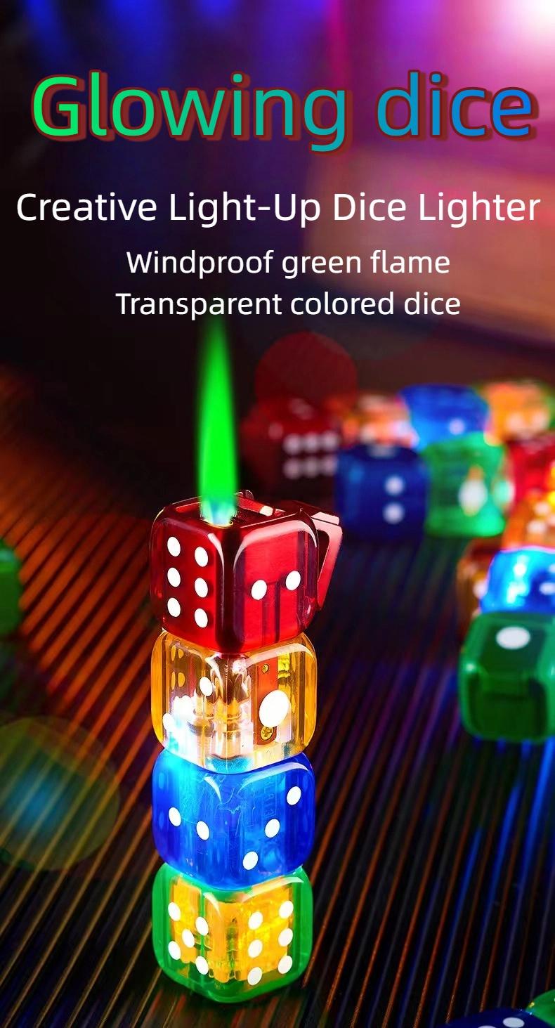 Windproof Liquid Gas Lighter - Refillable Windproof Lighter with Grip, Durable Plastic Construction, & Refillable - Ideal Christmas Gifts for Men & Women, Camping, BBQ, Emergency Use - Compatible