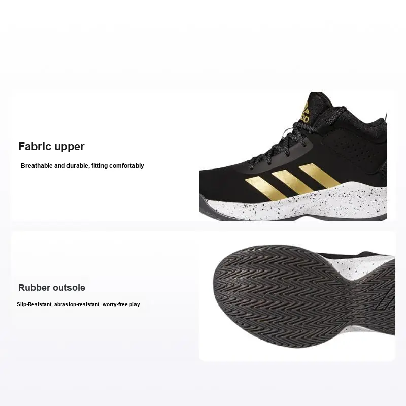 Adidas Cross 'Em Up 5 Wide J 'Black Gold Metallic' GX4790