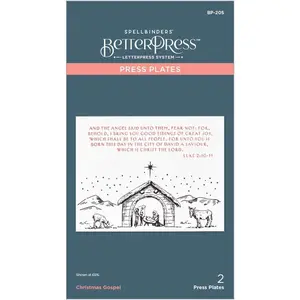 Spellbinders BP-205 Christmas Gospel Press Plates from The Home for The Holidays Collection