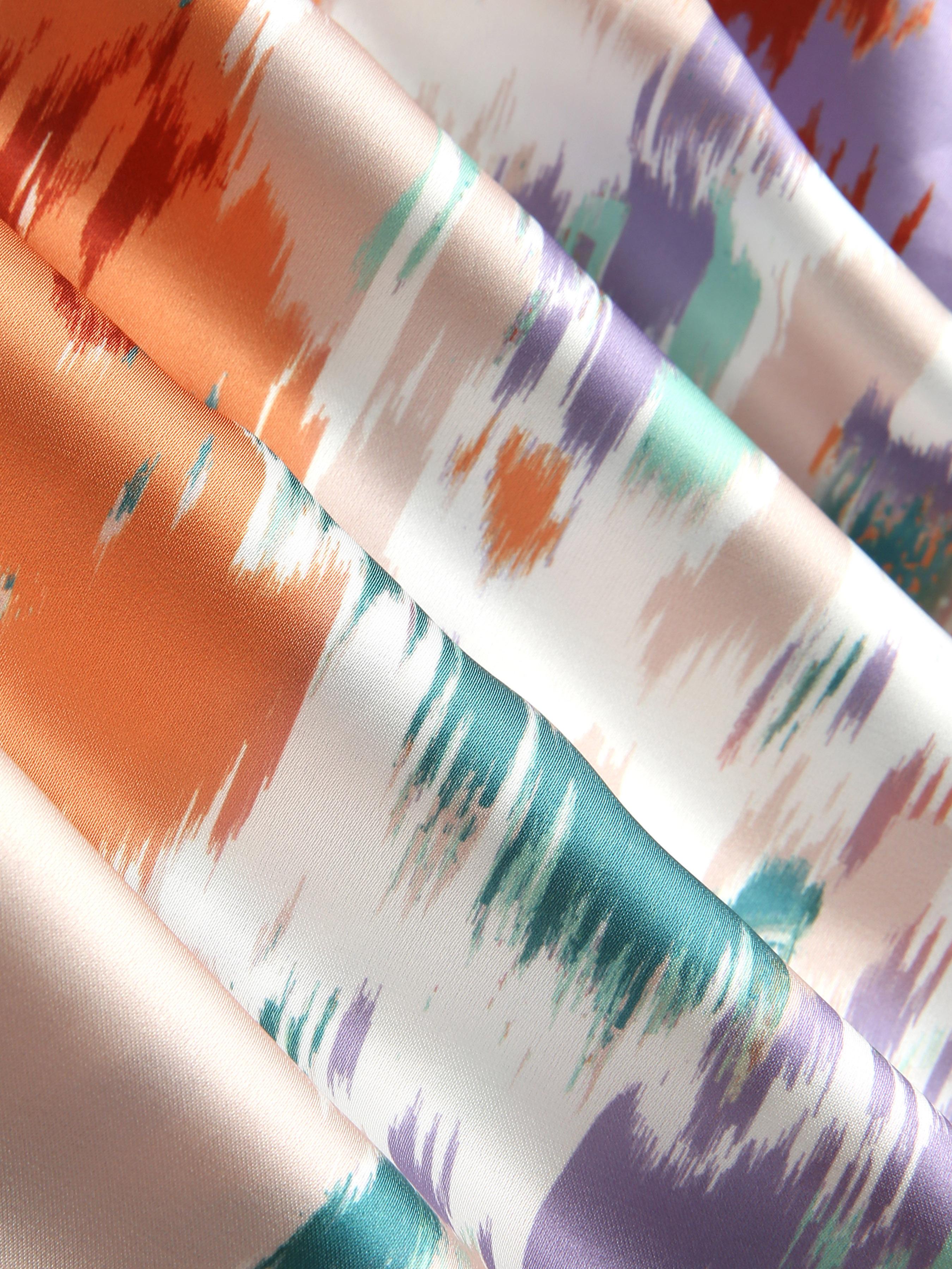 Cider Illusion Floral Ruched Cowl Neck Midi Dress SpringStatements