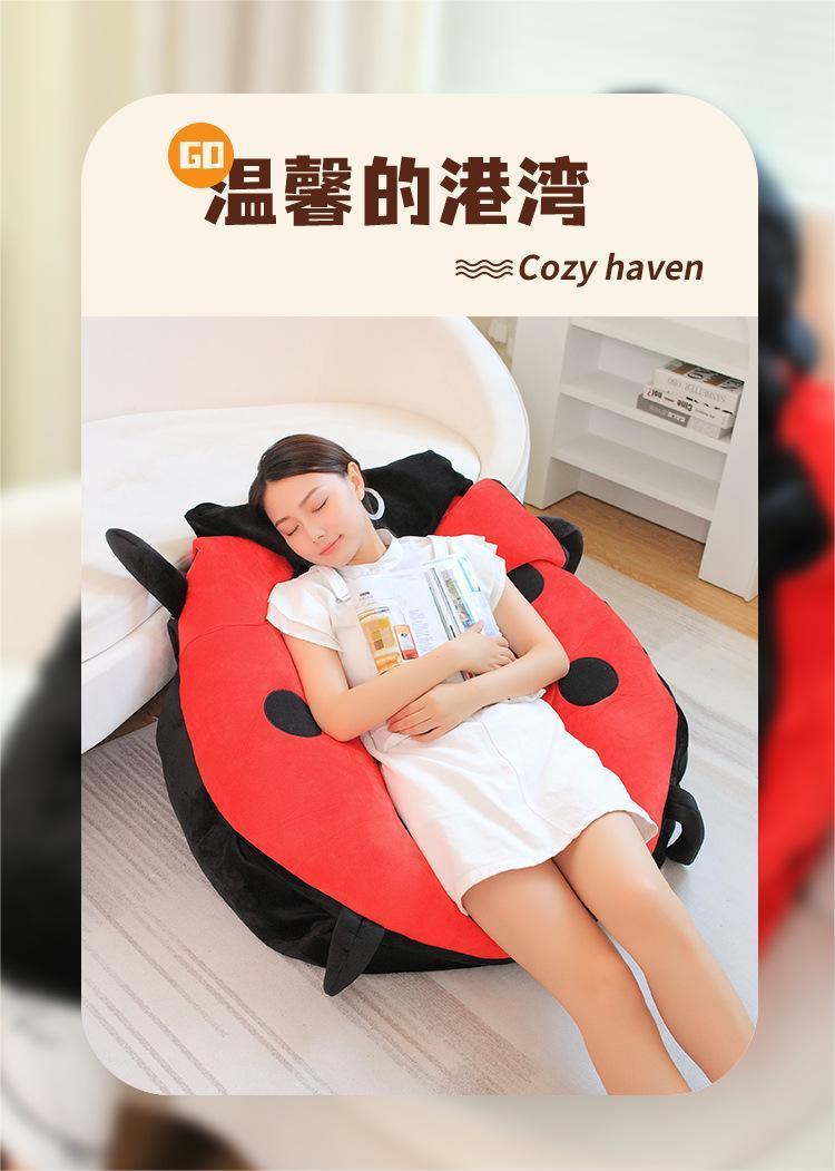 Ladybug Pillow Wearable Plush Big Bug Giant Wearable Ladybug Pillow Funny Animal Costume Dress Up for Kids Bug Pillow Gift Toy