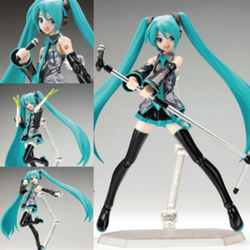 Anime FIGMA Hatsune Action Figures Movable Joints Contain The Props Desktop Decoration Collection PVC Model Toys