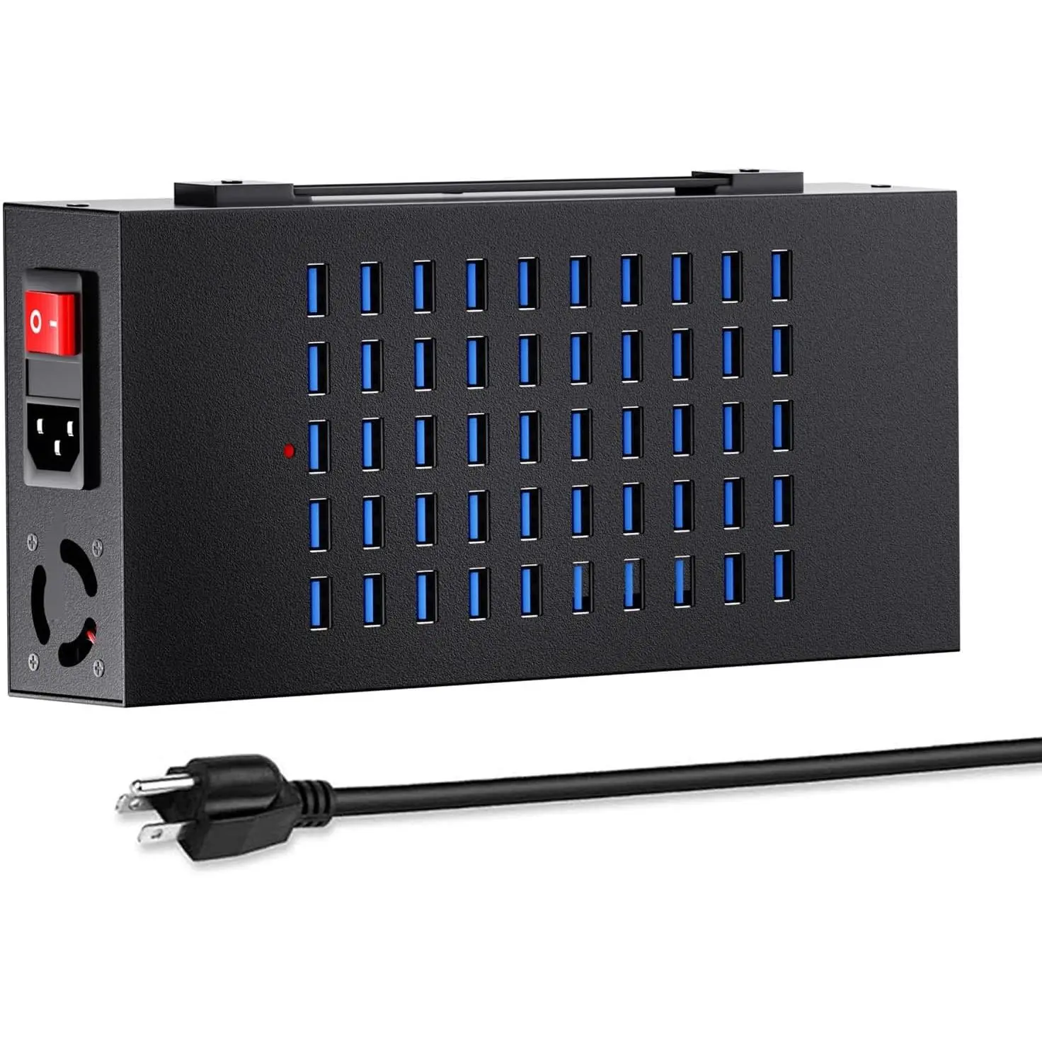 50 Port 200 Watt (40A) USB  Station, High Power  Charger Block | Multiple Desktop  Station with  IC Protection, Suitable for Hotels, Schools, Offices & Retail Stores