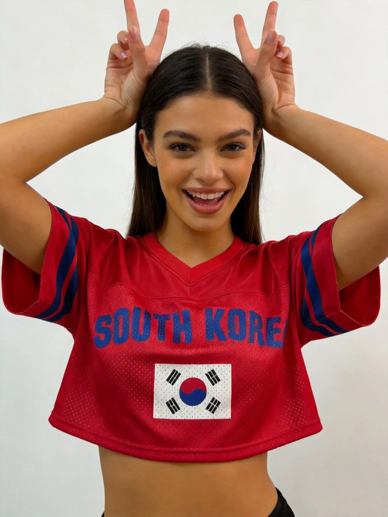 2026 World Cup Women's Soccer Jersey Crop Top | National Team Football Shirt for USA Colombia Argentina Brazil England Germany France Spain Portugal Netherlands Japan Italy Uruguay South Korea South Africa | Game Day Casual Fan Outfit