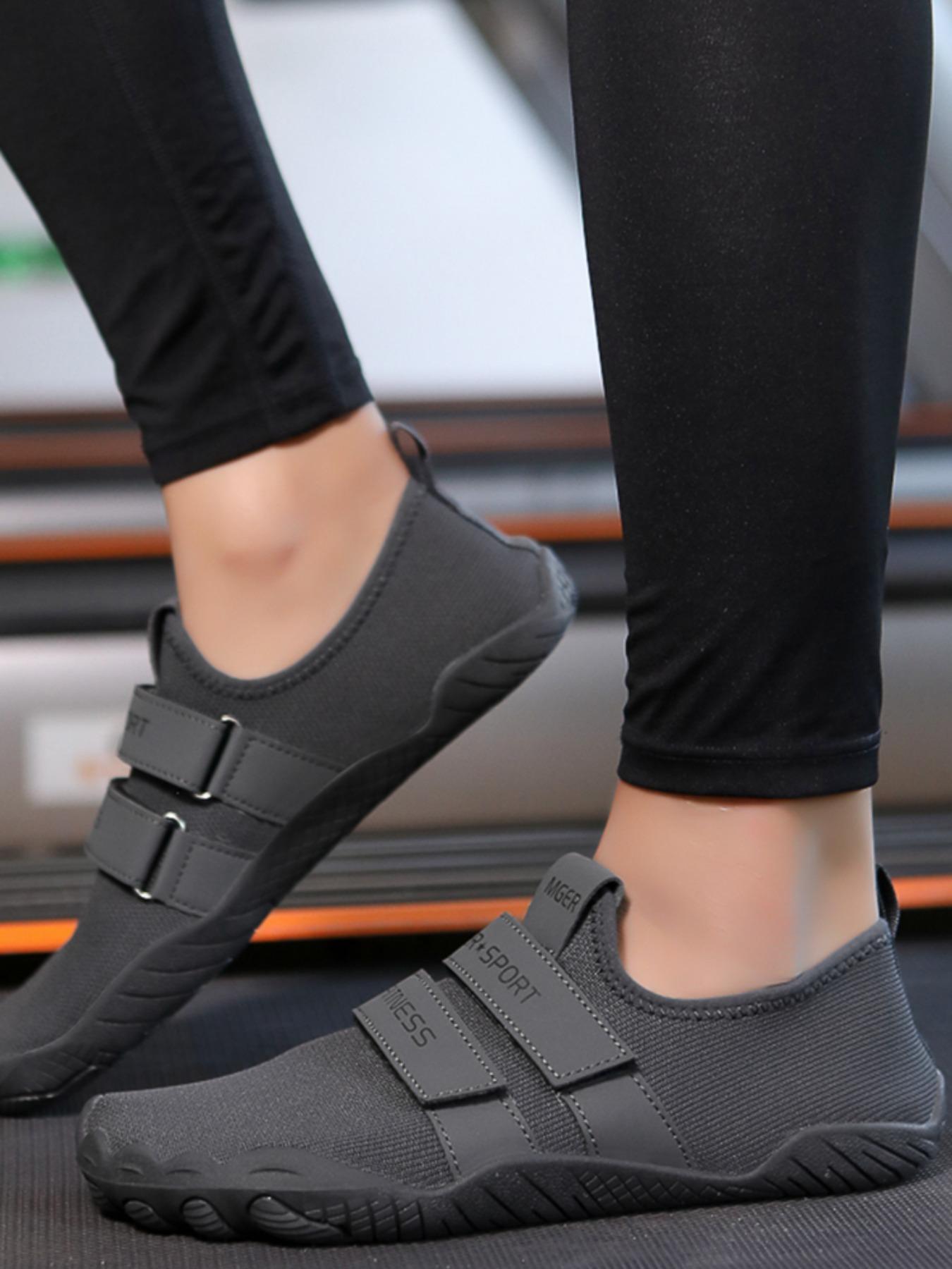 Unisex's Solid Color Velcro Sports Shoes, Casual Comfortable Breathable Gym Shoes, Breathable Workout Shoes, Breathable Walking Shoes, Training & Gym Shoes for Weightlifting & Squat Training, Sporty Shoes, Workout Sneakers