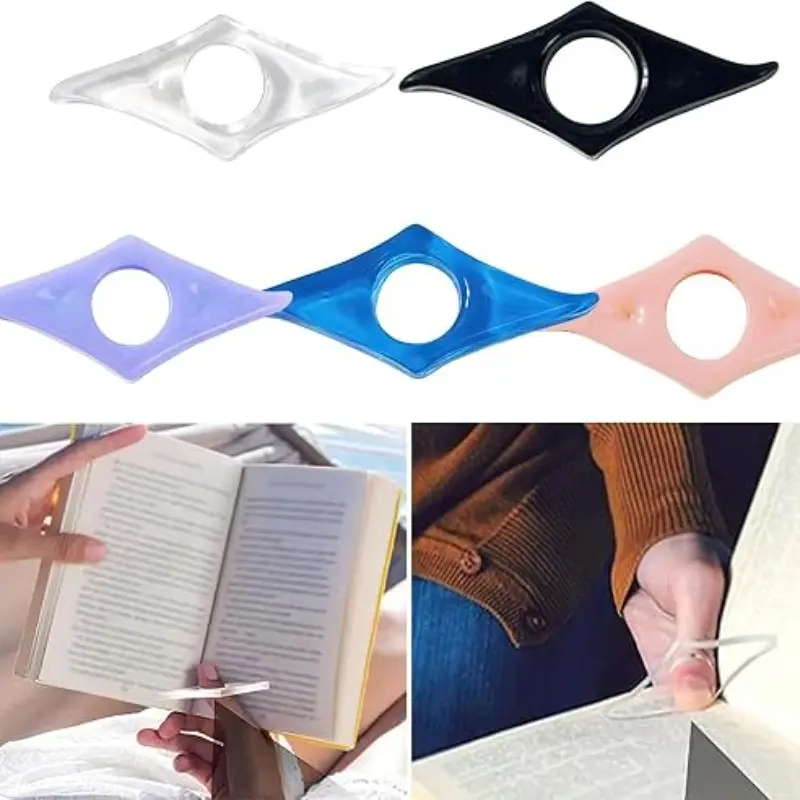 Soft Comfortable Thumb Book Page Holder, Durable Finger Page Clip Bookmark, Reading Aid for Book Lovers, Readers, Teachers, Students