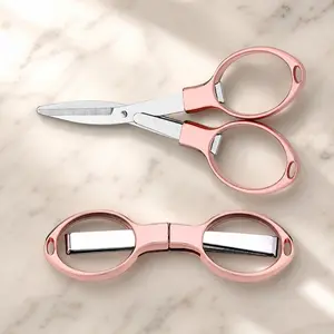 Foldable Fishing Scissors Non-Slip Safety Zinc Alloy Handle Stainless Steel Blade Portable Line Cutter Corrosion-Resistant Braid Trimmer Travel Outdoor Gear Freshwater Saltwater Multitool