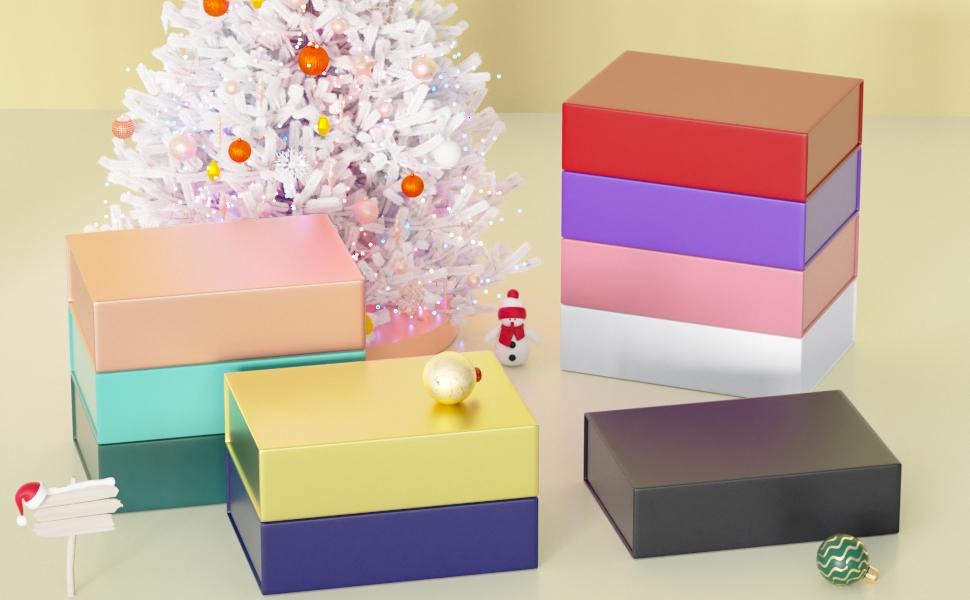 Black Gift Box 11.9" x 8.5" x 3.3" with Magnetic Closure Lid Gifts Boxe for Presents,Bridesmaid Gift Boxes,Cute Box,Birthday Gifts Boxe,Luxury for Gift Packaging, Magnetic Gifts Boxes for Wrapping Gift