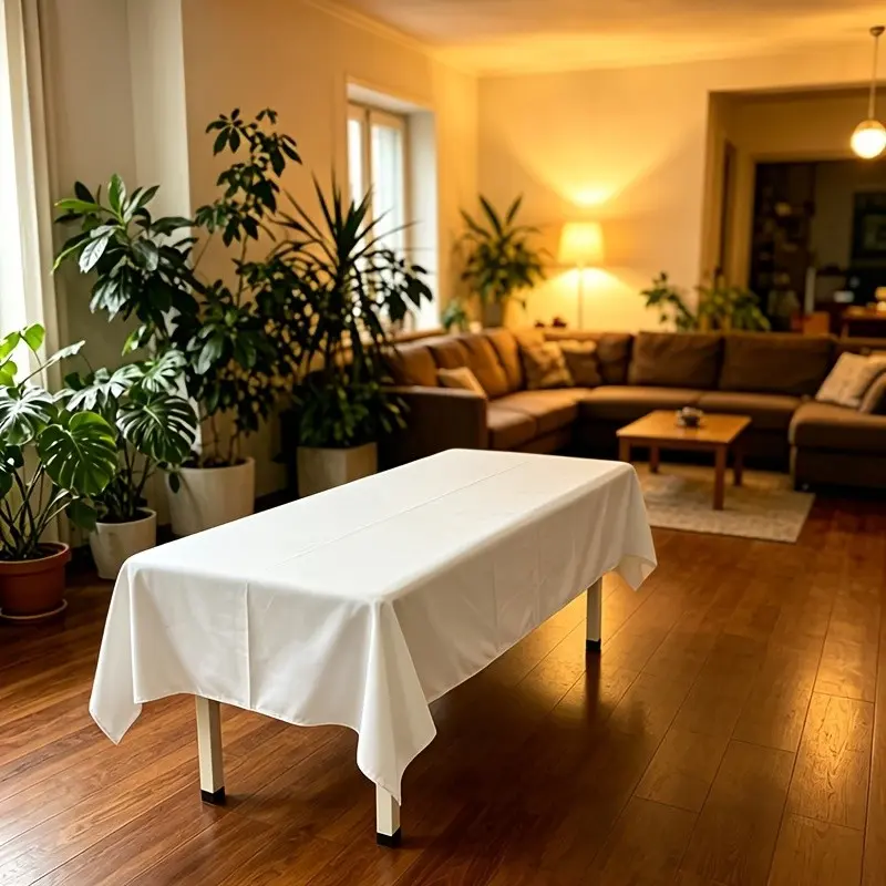Solid Polyester Versatile Beauty Salon Bed Sheet, Rectangular Massage Table Cover, Therapy Massage Multi-Color Options, Drape Bed Skirt Decor