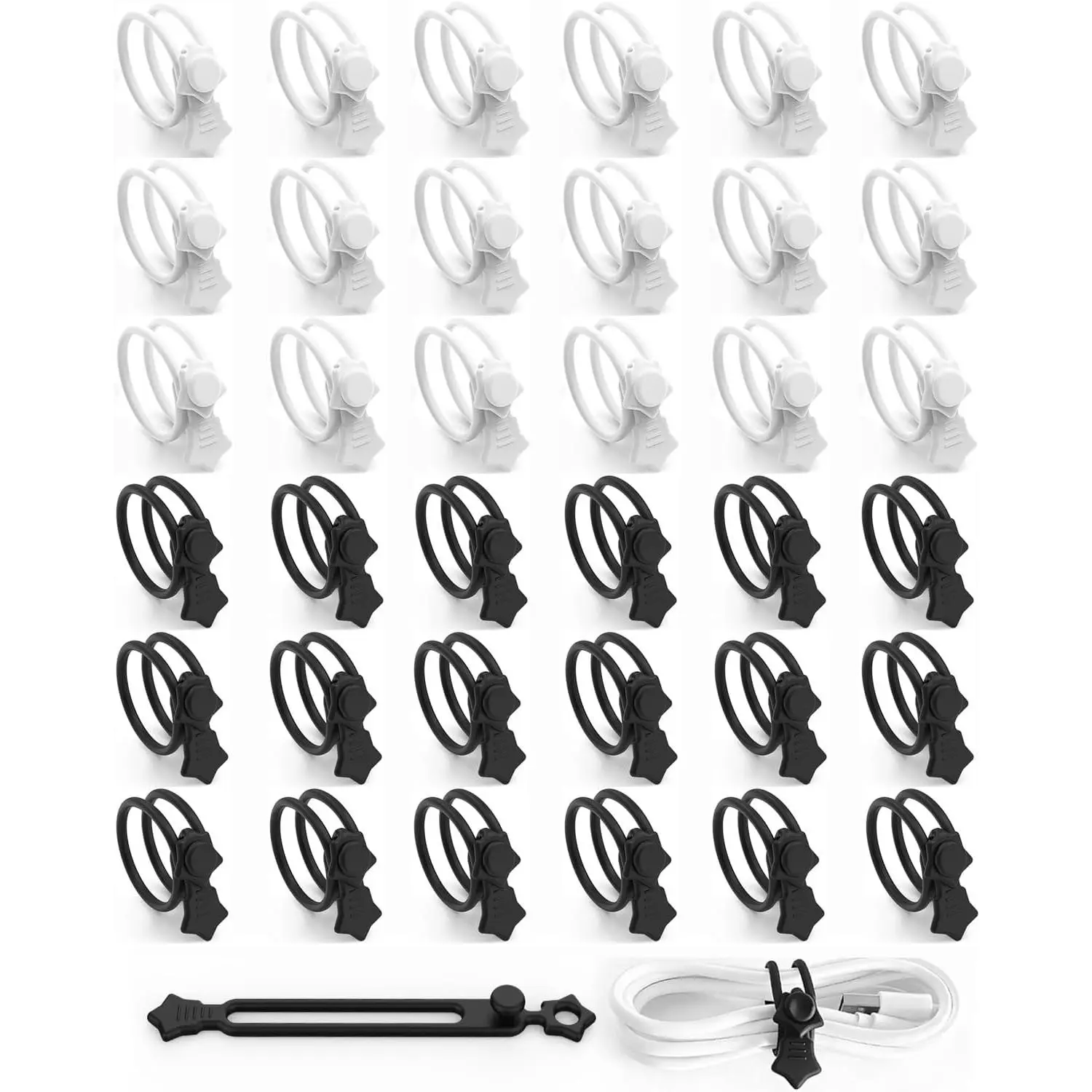 Durable Cord Organizer Set Pack, 16-Count Ties, Travel Aid for Home Improvement Electrical Wires & Cables