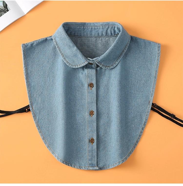 Men's and women's denim false collars are simple and versatile, making them a must-have for layering. They are suitable for various occasions such as daily life and the workplace.
