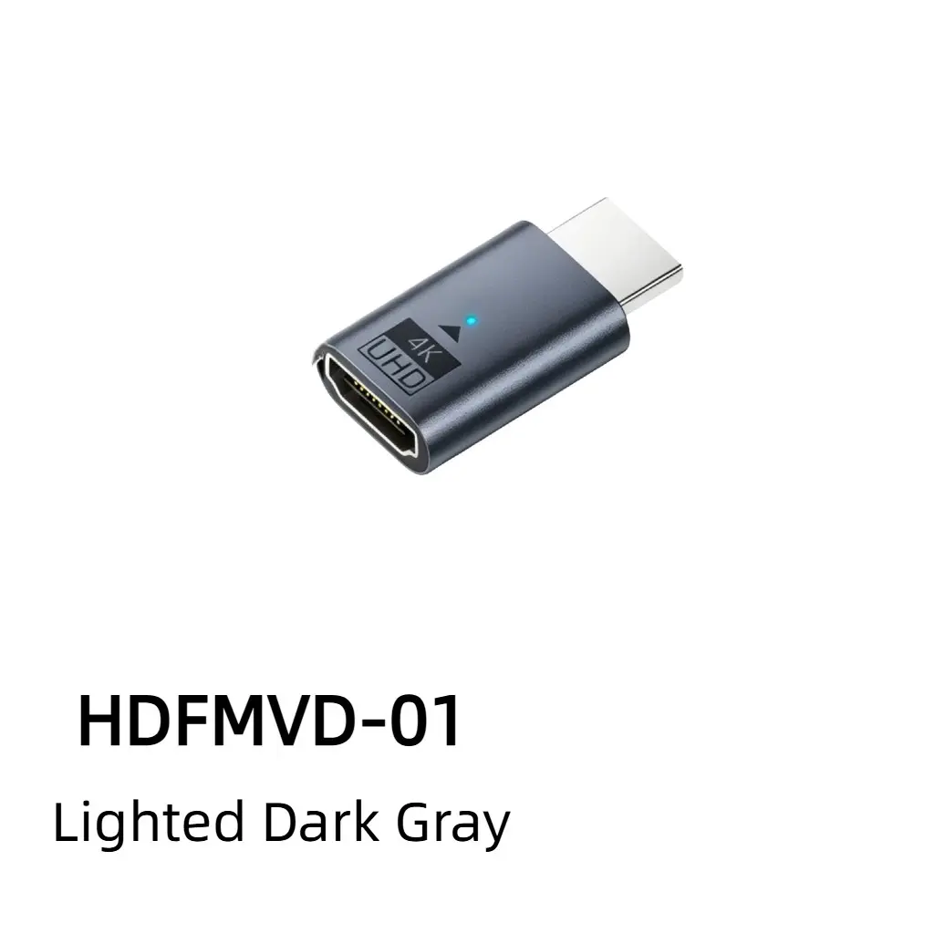 HD Female to Male Virtual Adapter with Light, Compatible with Computer Monitor Projector, High-Definition Conversion, High Refresh Rate Trickster