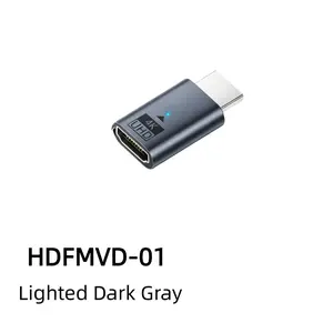 HD Female to Male Virtual Adapter with Light, Compatible with Computer Monitor Projector, High-Definition Conversion, High Refresh Rate Trickster