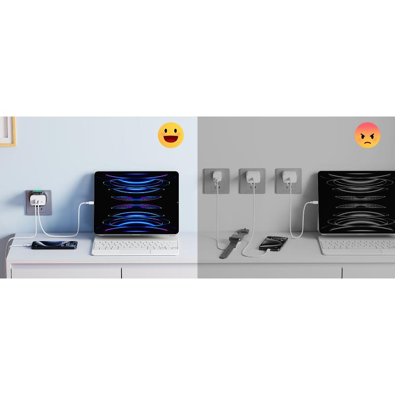 Watch Charger, Magnetic Wireless Charging Block with PD 23W USB-C Fast Charger, 3-in-1 Dual Port for Watch Series Ultra/SE/9/8/7/6, Phone 16/15/Pro Max,iPad Pro/Air, White