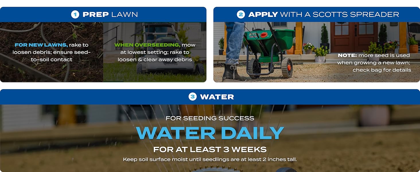 Grass Seed Drought Tolerant Mix, Kentucky Bluegrass and Tall Fescue Grass Seed Mix, Covers up to 5,000 sq.ft., 10 lb. Grass Seed Drought Tolerant Mix, Kentucky Bluegrass and Tall Fescue Grass Seed Mix, Covers up to 5,000 sq.ft., 10 lb.