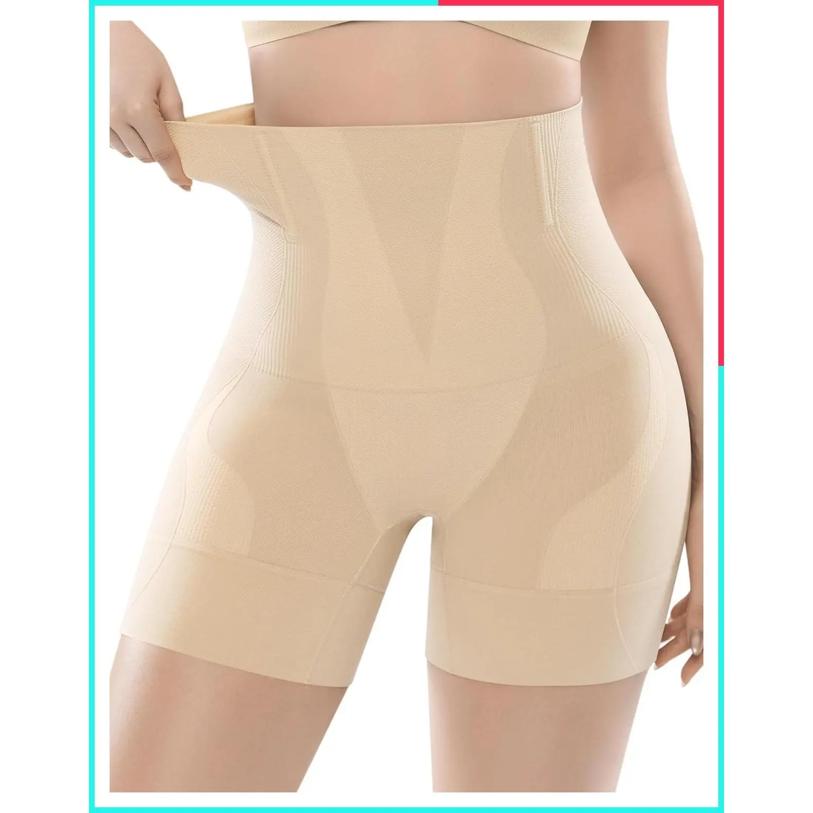 Women's High Waisted Tummy Control Shapewear Shorts – No Roll, Breathable Butt Lifting, Anti-Chafing Thigh Smoothing, Seamless Under Dress