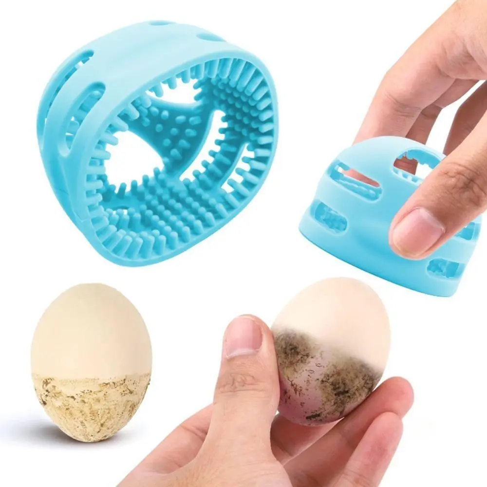3pcs Soft Silicone Egg Washer, 13g Lightweight Kitchen Cleaning Brush, Gentle Safe Egg Scrubber for Home Use