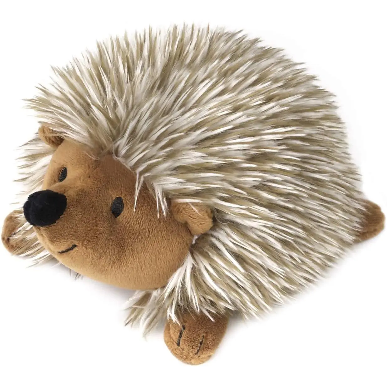 Plush  ,  Super Soft Faux- Hedgehog   Squeak Aninal  Stuffed Biting  Playing Toys for  Puppy, Brown