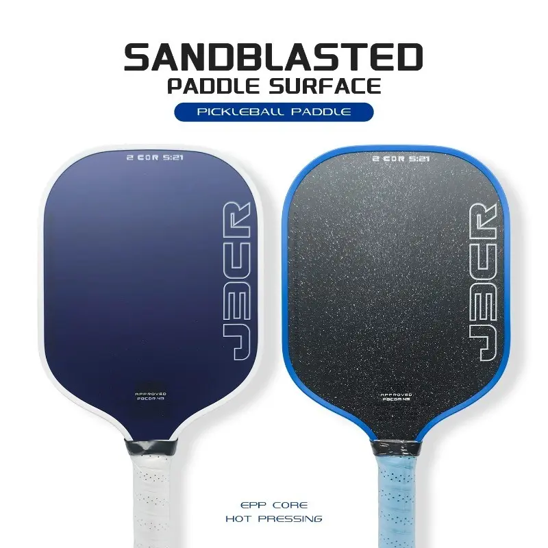 Pickleball Racket with Coarse Grit Particles, Heat Pressed Power 5th Generation, Foam Core Carbon Fiber Pickle Ball, Durable and High-Performance