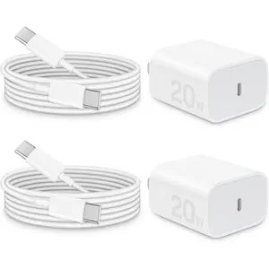 Charger Fast Charging-20W USB C Wall Charger Block with 6Ft Type-C to Type-C Cable for i Phone 15/15 Pro/15 Plus/15 Pro Max, i Pad Pro/Air & More