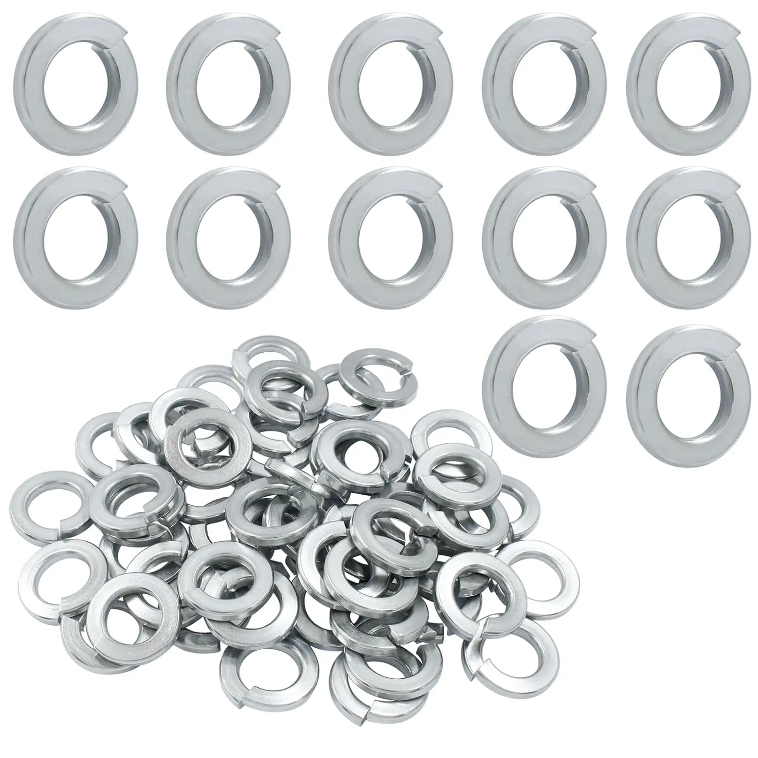 100 count Spring Lock Washer M6 Stainless Steel Split Lock Washers()