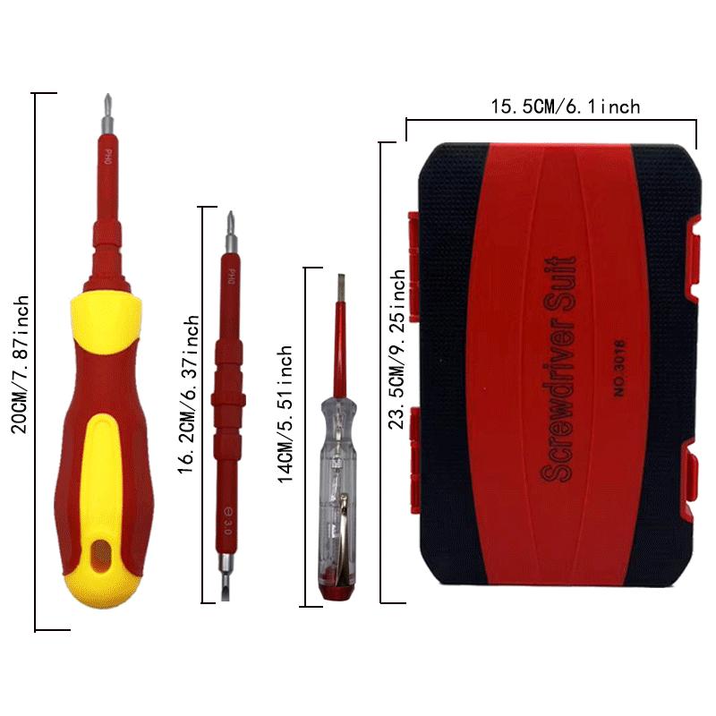 29-in-1 Insulated Magnetic Screwdriver Set, Multipurpose Electrician Screwdriver Kit, Professional Hand Tool Set for Home & Office, Hardware, Screwdriver Bits, Tool Box