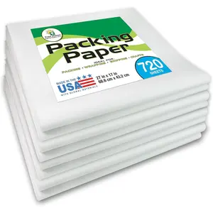 Packing Paper for Moving – 720 Newsprint Packing Paper Sheets – 27” x 17” Paper for Packing Dishes, Shipping, and Moving Supplies – Recyclable Movers’ Paper – Made in USA