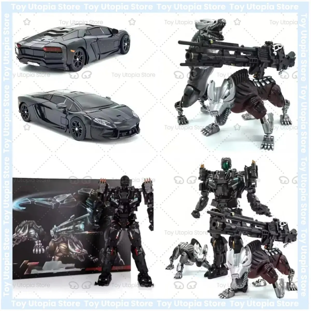 Transformation MasterPiece VT01 VT-01 Lockdown Peru Kill Movie KO VS UT R01 Figura  Anime Aleación con Dos Perros