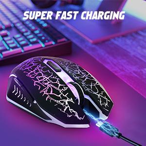 Wireless Gaming Mouse, Rechargeable Wireless Computer Mouse, 7-Color LED Light, Ergonomic Mouse with 6 Silent Click Buttons, 3 Adjustable 2400 DPI Wireless Mouse for Laptop,PC,Mac, Black Wireless Gaming Mouse, Rechargeable Wireless Computer Mouse, 7-Color LED Light, Ergonomic Mouse with 6 Silent Click Buttons, 3 Adjustable 2400 DPI Wireless Mouse for Laptop,PC,Mac, Black