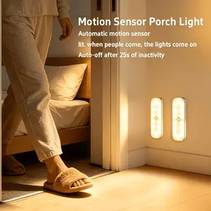 2pcs Rectangular Motion Sensor Light, Rechargeable LED Smart Light, Closet Light, Indoor Motion Sensing Night Light, Hanging/Ceiling Installation, Suitable for Countertop, Wardrobe, Kitchen, Cabinet, Staircase, Corridor Lighting, New Year, Led Wall Lights