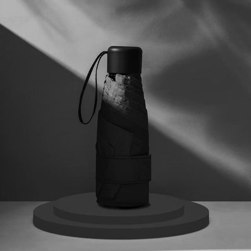 Ultra Lightweight Five-Fold Umbrella With Six-Rib Design, Compact And Portable, Sun Protection And Rain Shield, Ideal Shade Tool For Golf, Travel And Daily Outdoor Activities