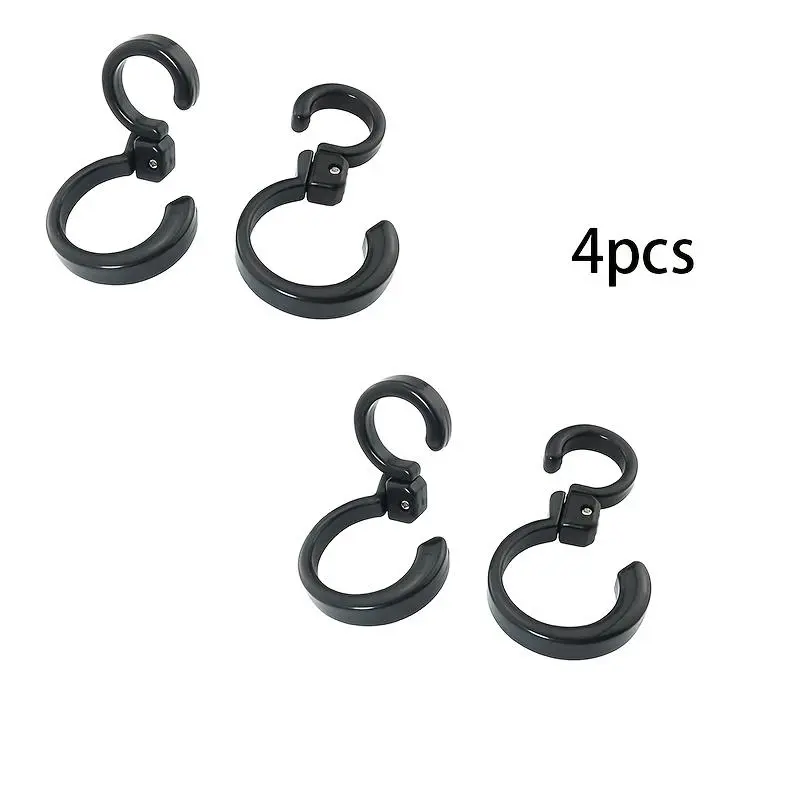 4pcs Rotating Folding S-Shaped Hooks, 360-Degree Foldable Multi-Functional Hooks, Clothes Hangers, Suitable for Indoor And Outdoor Use, for Home, Kitchen, And Garage