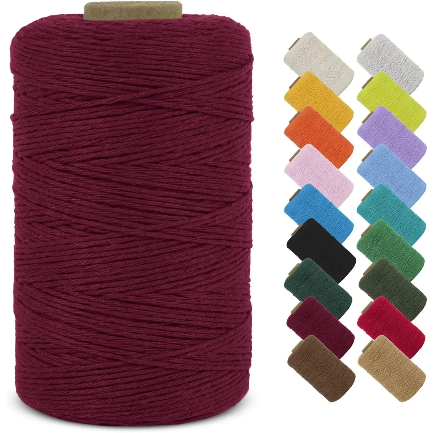 Macrame Cord 1mm x 426 Yard   String Twine Macrame Rope Yarn, Colored String Craft Cord for DIY  Making Wall   Wrapping Decoration ( Red)