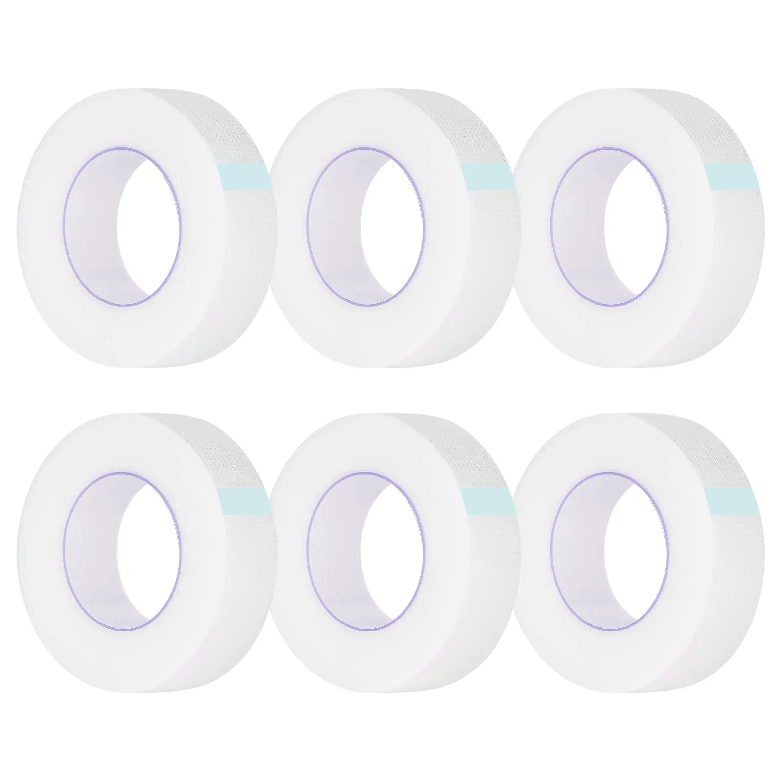 Adhesive Eyelash Tape for Eyelash Extensions - 6 Rolls Transparent Breathable PE Cosmetic Beauty Makeup Supplies, 9m/10yd Each, Gentle Easy-to-Tear Lash Tool for Party Gifts