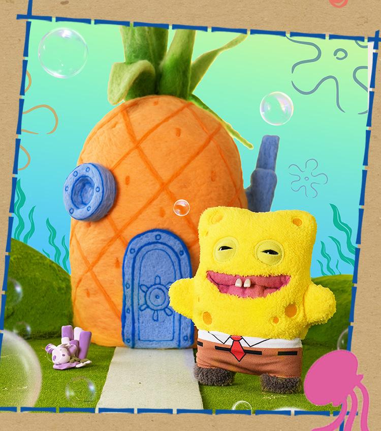 Original Fuggler SpongeBob & Patrick 22cm Official Collab Plush - Toothy Ugly-Cute Tooth Monster Stuffed Doll