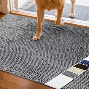 Door Mat Absorpmax  Rug for Muddy Paw, Mat for Muddy Paw Door Indoor Floor Entryway,  Washable & Water Absorbent Dirt Trapper, 31" x 20", Grey