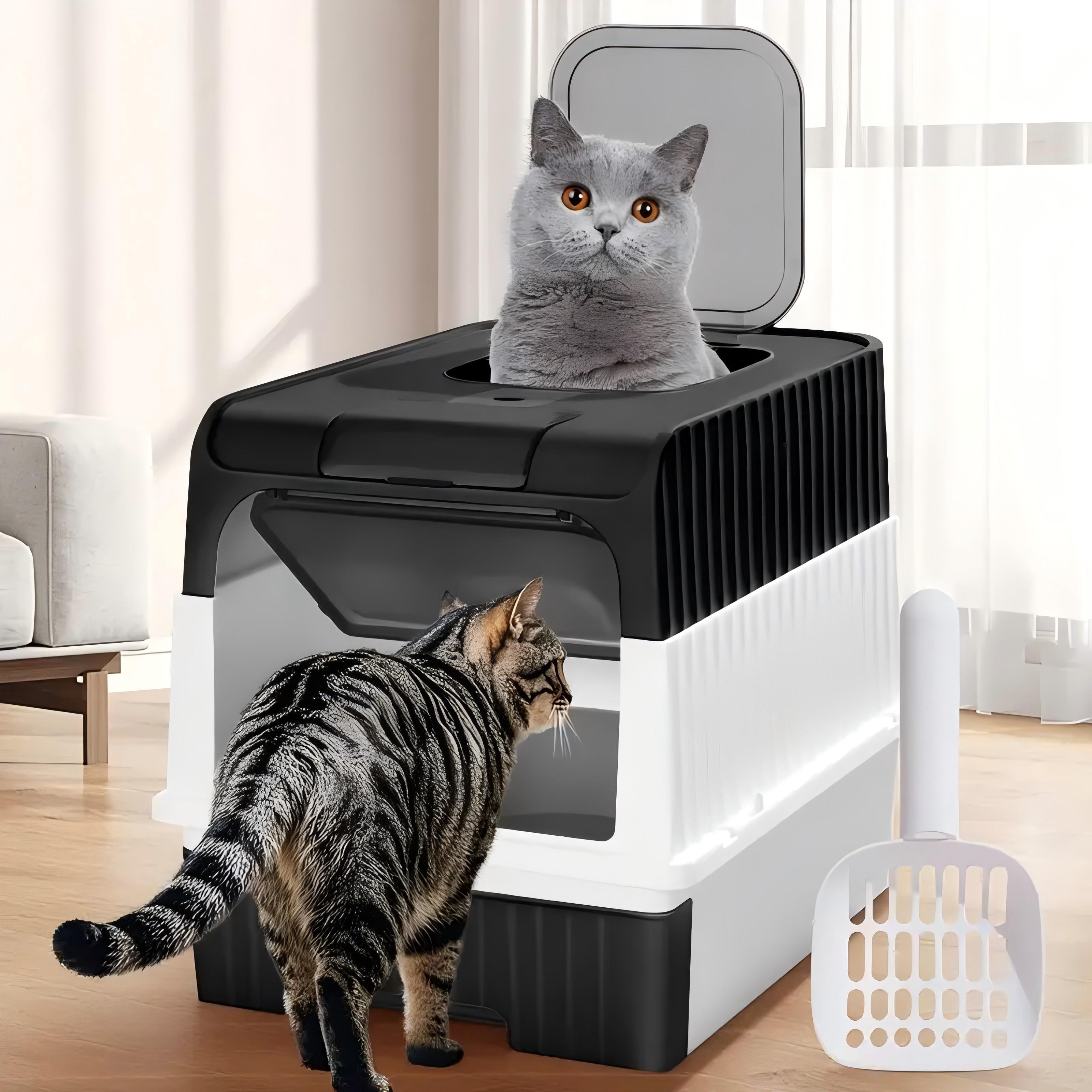 Extra Large Cat Litter Box - Odor Control, Leak-Proof, Pull-Out Design, Easy Clean