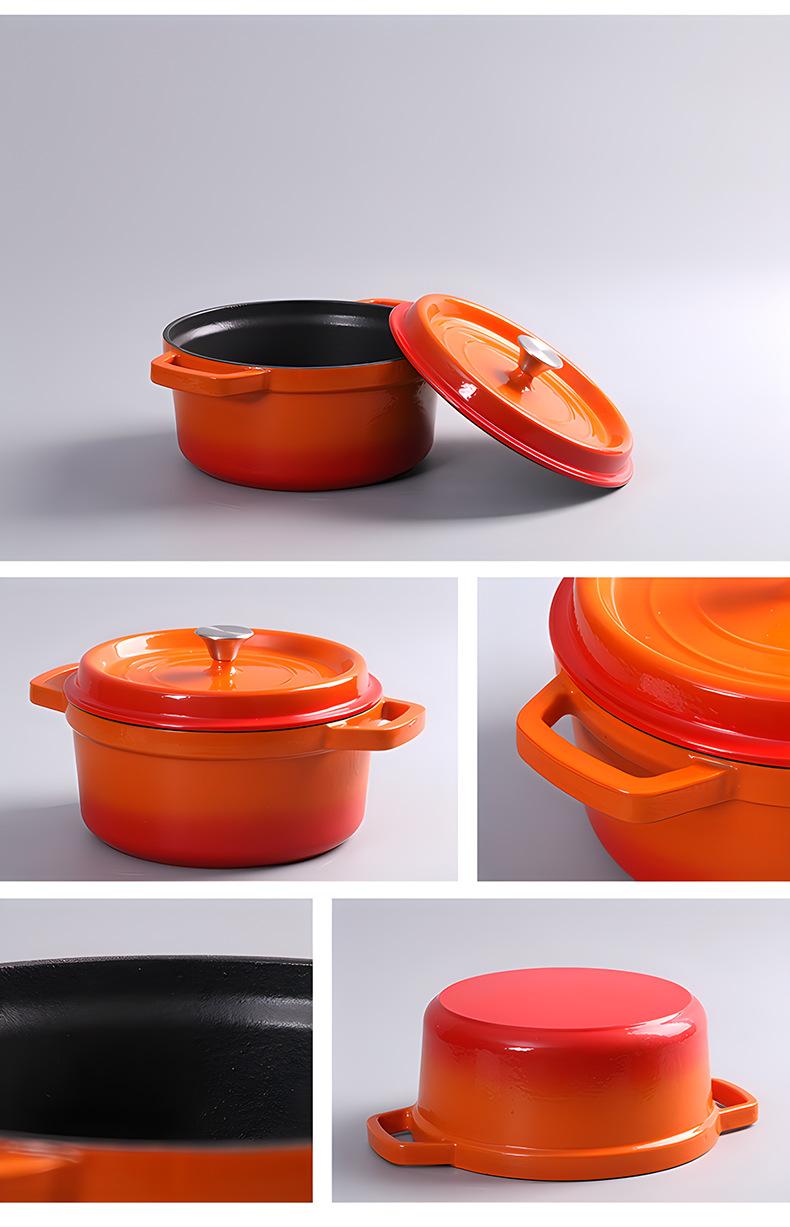 Enamel Pot Cast Iron Stew Pot Uncoated Old-fashioned Cast Iron Pot Household Double-ear Enamel Pot Induction Cooker Universal Non-stick Pot Enamel Pot Cast Iron Stew Pot Uncoated Old-fashioned Cast Iron Pot Household Double-ear Enamel Pot Induction Cooker Universal Non-stick Pot