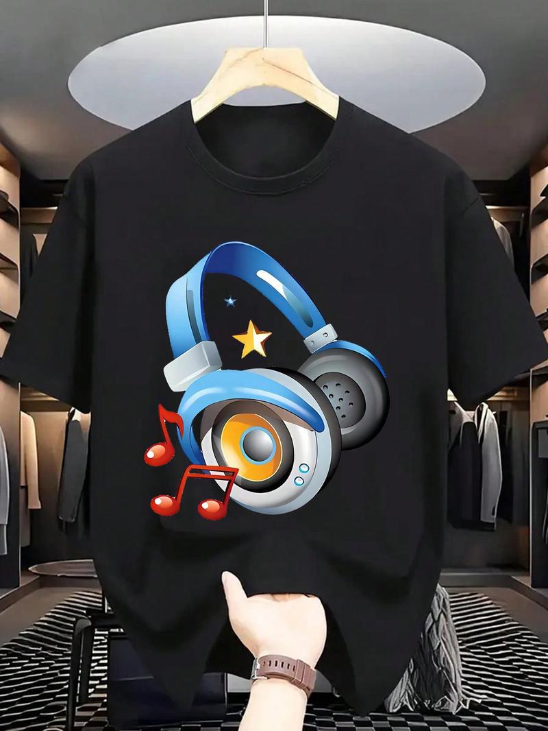 Summer Men'S Fashion Short-Sleeve T-Shirt With Letter Pattern Print graphic tees men crop tops summer outfits for men summer tops T-Shirt