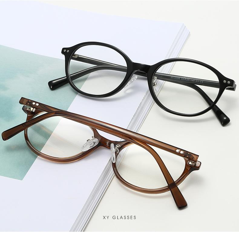 2026 New Oval Glasses Frame TR90 Anti Blue Light GlassesLeopard Small Size Korean Styles Ins Fashion Eyeglasses Frames