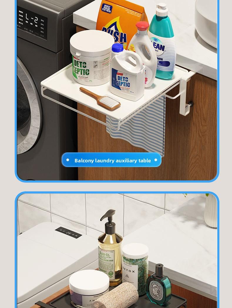 Foldable Countertop Extension Storage Rack Household Multifunctional Hanging Cabinet Door Small Table Board Storage Partition Auxiliary Table