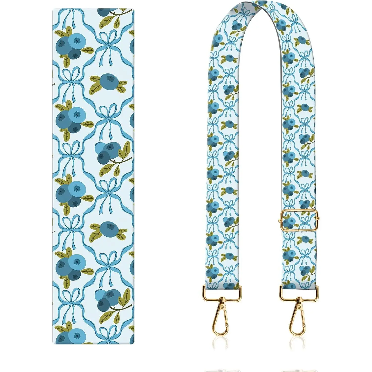 Purse Strap  Crossbody, Golden Buckle 1.5" Wide Cute  Strap Adjustable Canvas Straps Handbag Strap