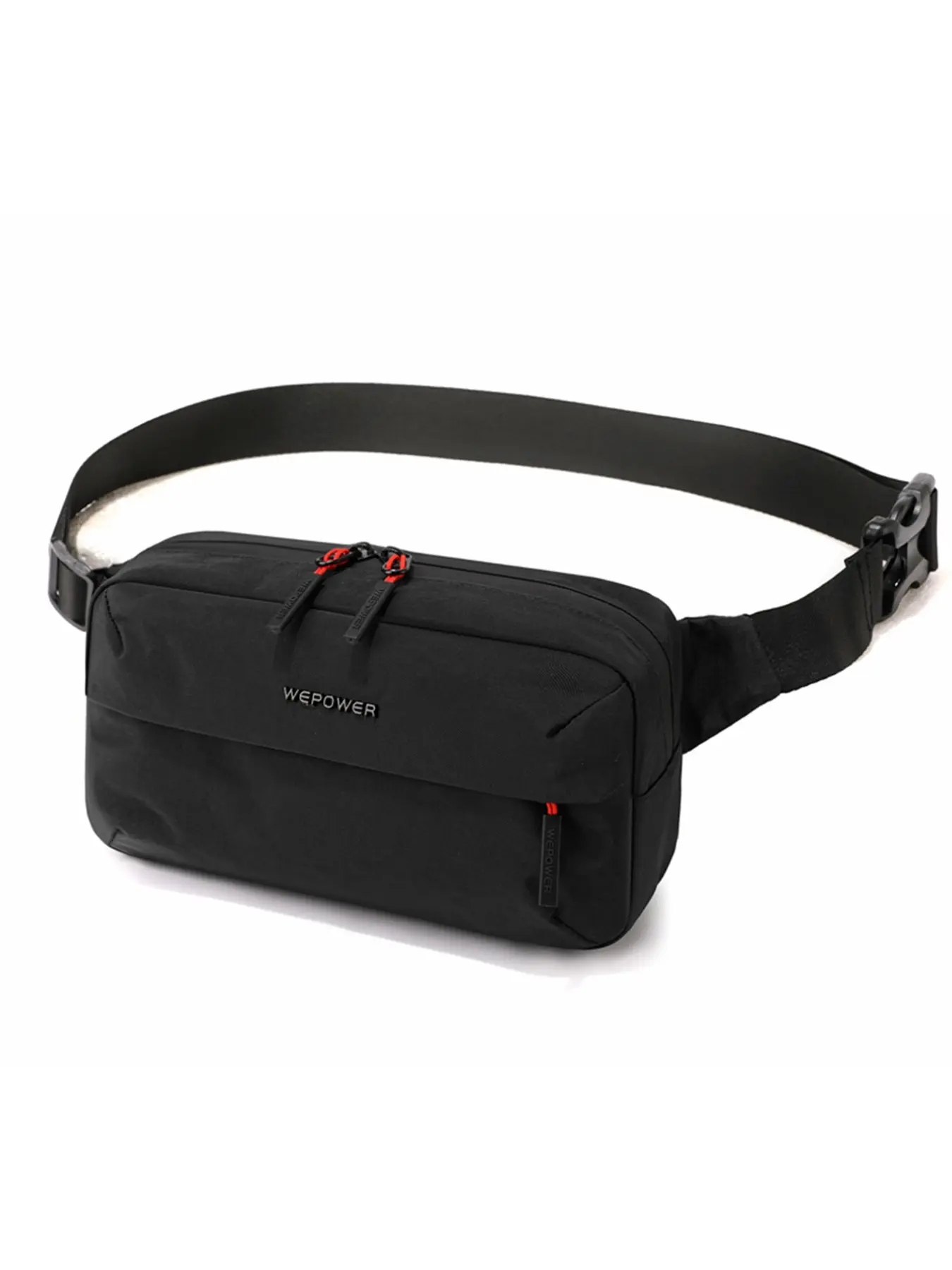 Waterproof Nylon Waist Bag, Adjustable Strap, Multi-Compartment, Unisex Crossbody Backpack, Outdoor Sports Commute