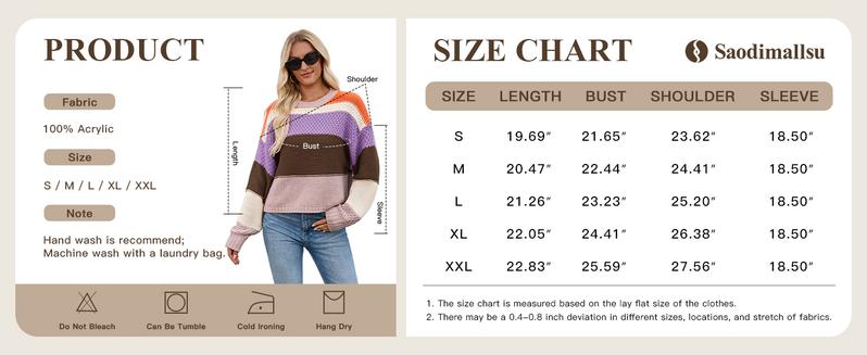 FMEYOA Womens Color Block Cropped Sweaters 2025 Winter Trendy Casual Oversized Y2k Going Out Striped Pullover Tops